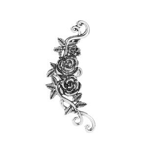 INS Flower Ear Cuff – Diamond-Style Floral Clip Earrings (No Piercing)