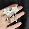 Handmade Polka Dot & Music Note Earrings – Original Subculture Design for Women