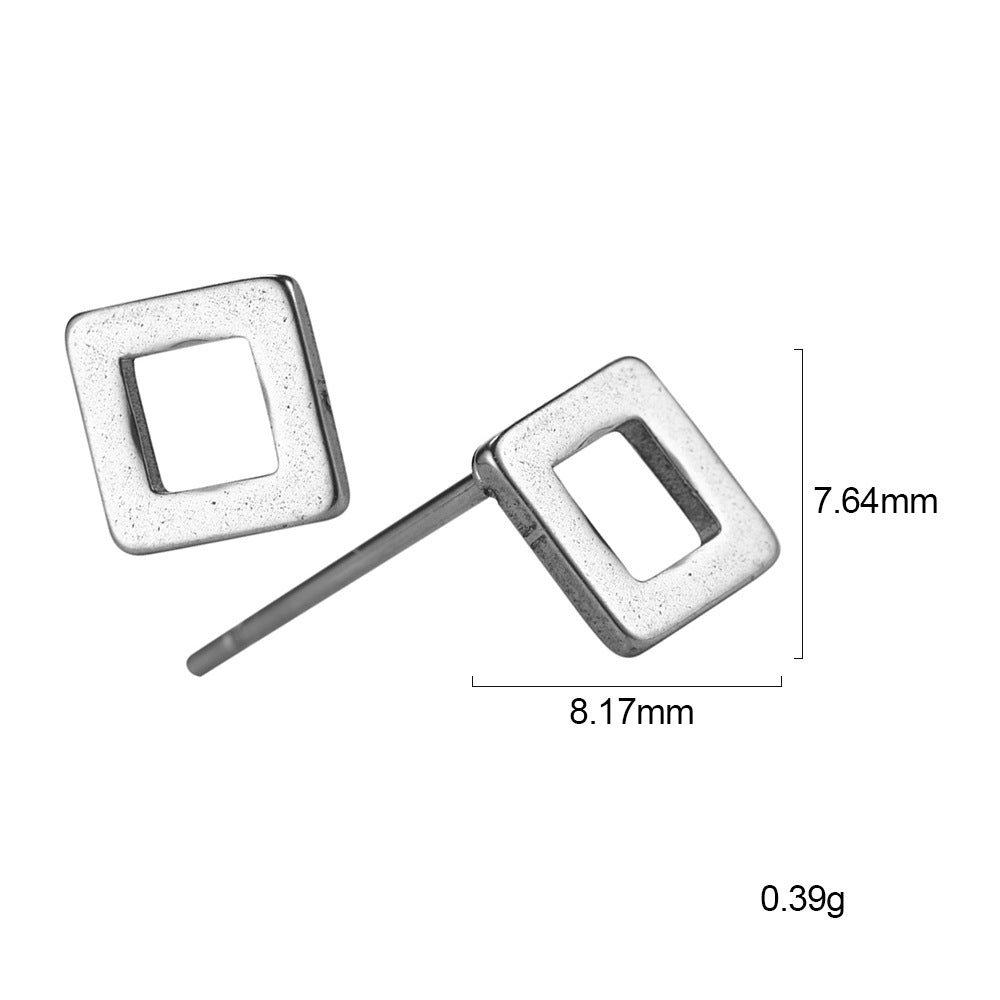 Nordic Rune Letter Earrings – Stainless Steel Minimalist Symbol Studs (24 Styles)