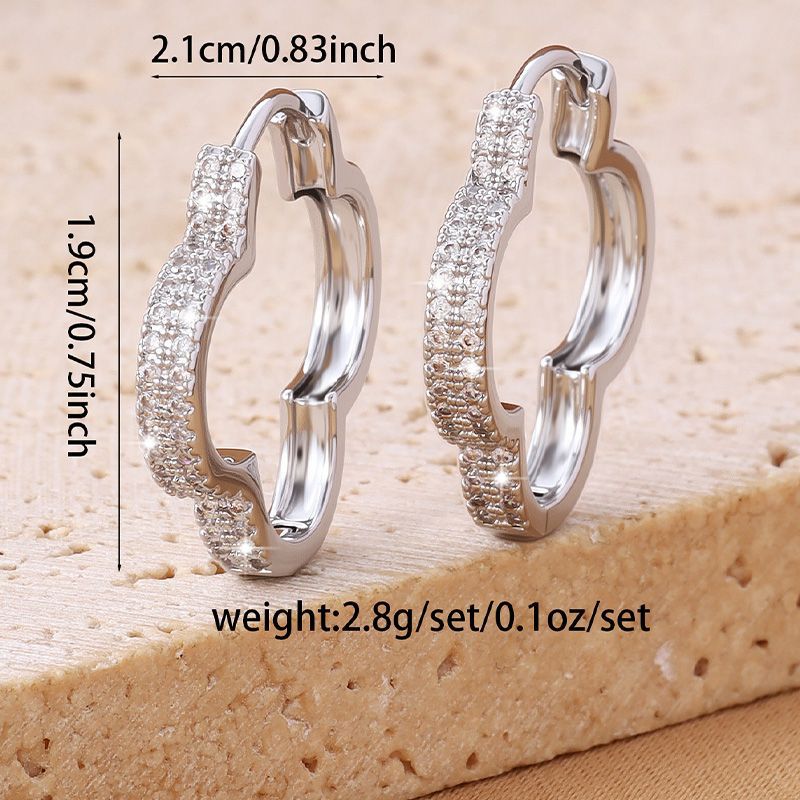 Peach Heart Zircon Earrings – Micro-Pavé Sparkling Gold Heart Design for Women